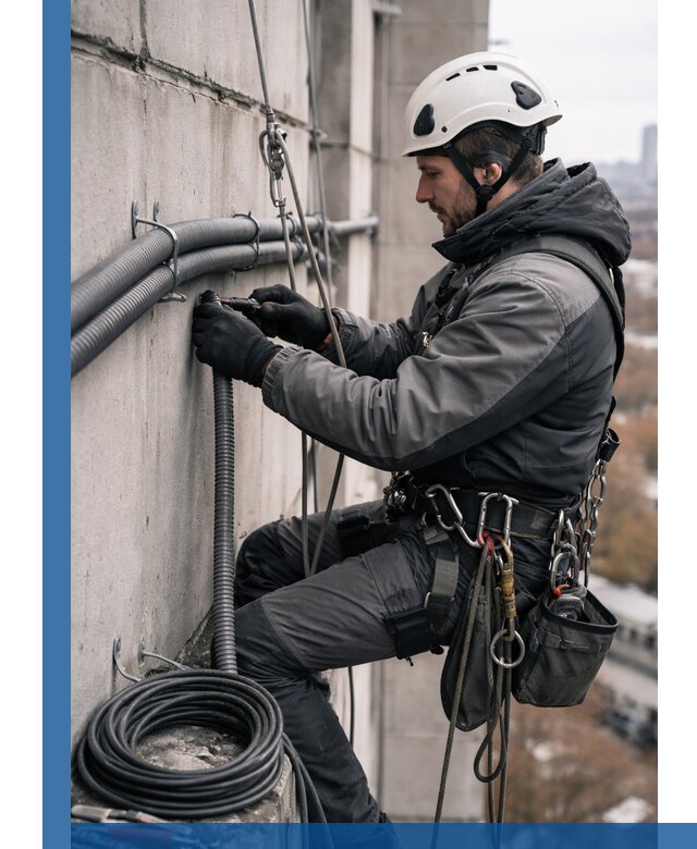 Профессиональный монтаж гофры для кабеля в Химках с гарантией