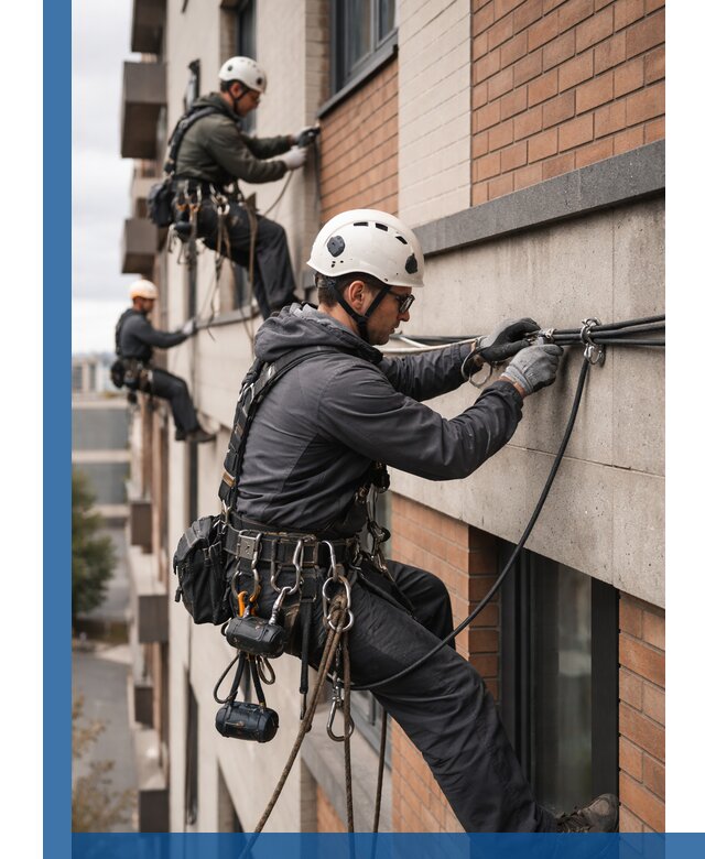 Крепление кабеля на фасаде монтаж и крепеж в Химках