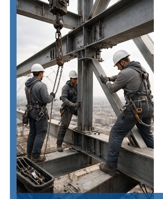 Профессиональный монтаж металлоконструкций на высоте в Химках