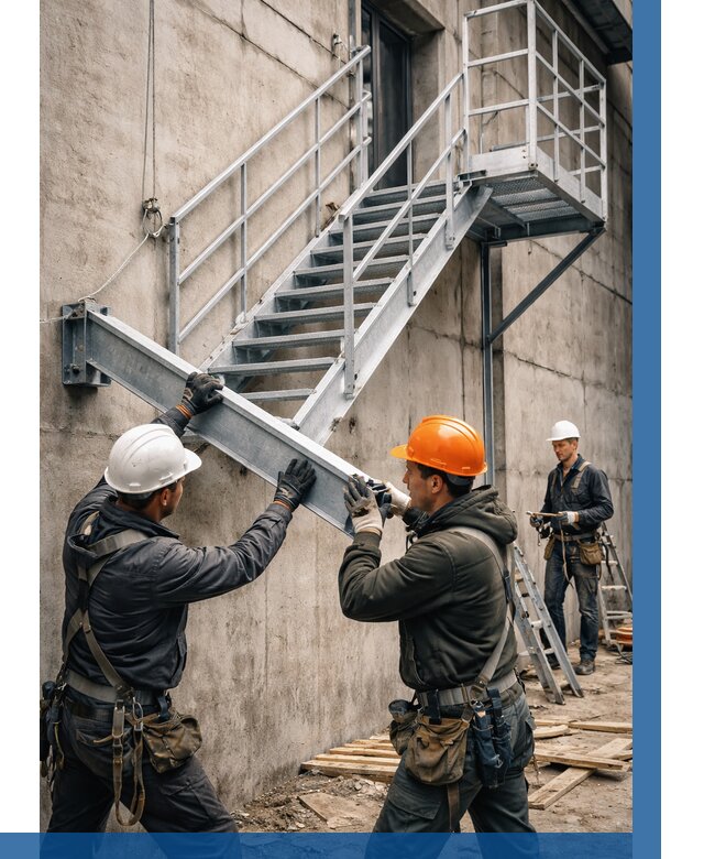 Монтаж металлических лестниц в Химках от 15551 р. | ВЫСОТНИК-Хмк