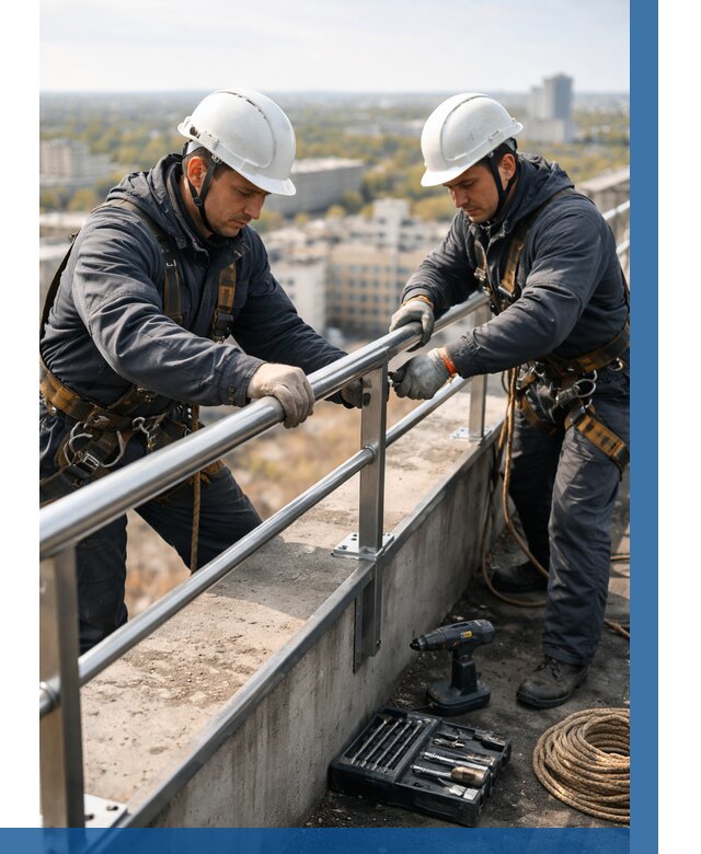 Монтаж перил на высоте в Химках от 2592 р. | ВЫСОТНИК-Хмк