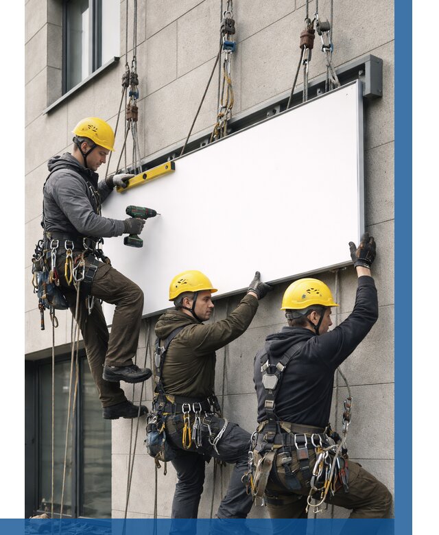 Монтаж рекламной вывески в Химках от 8294 р. | ВЫСОТНИК-Хмк