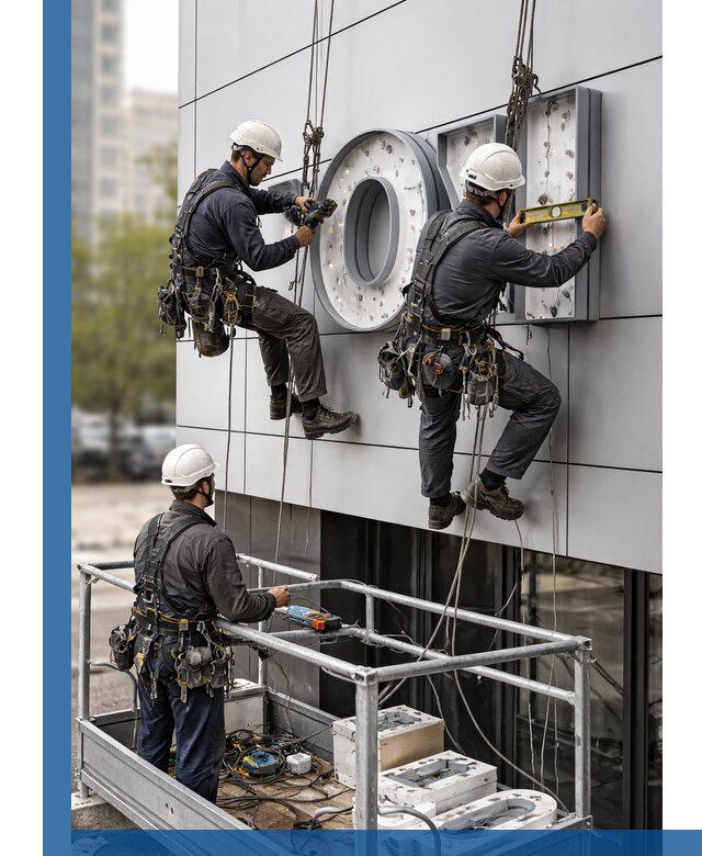 Профессиональный монтаж световых букв в Химках под ключ