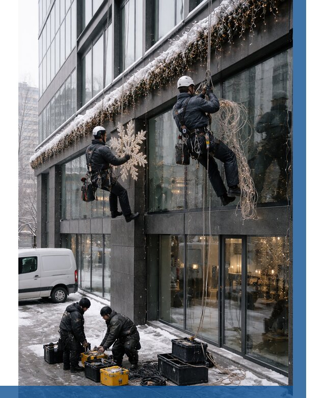 Демонтаж новогоднего оформления в Химках от 5702 р. | ВЫСОТНИК-Хмк