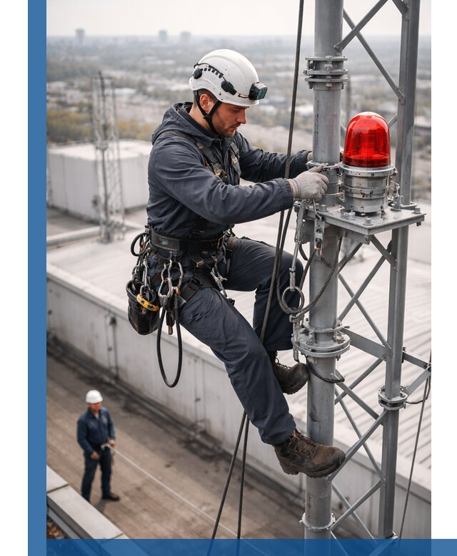 Монтаж заградительных огней и обслуживание объектов в Химках