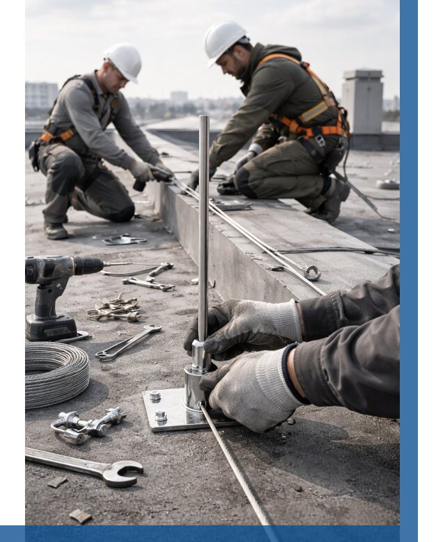 Монтаж молниезащиты на кровле в Химках цена от 25918 р. | ВЫСОТНИК-Хмк