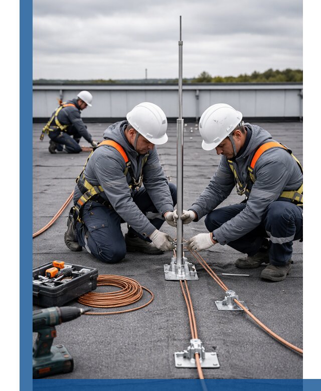 Монтаж молниезащиты на кровле в Химках под ключ с гарантией