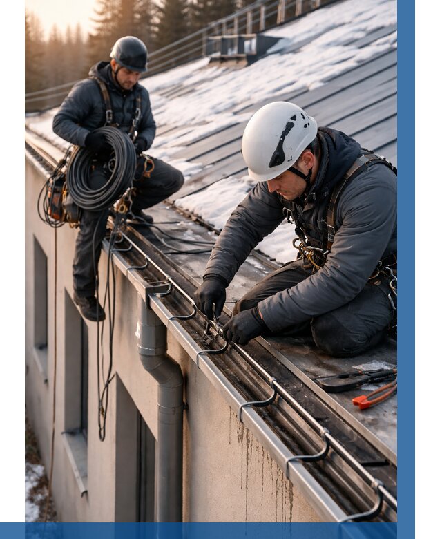 Монтаж греющего кабеля на кровле в Химках от 467 р. | ВЫСОТНИК-Хмк