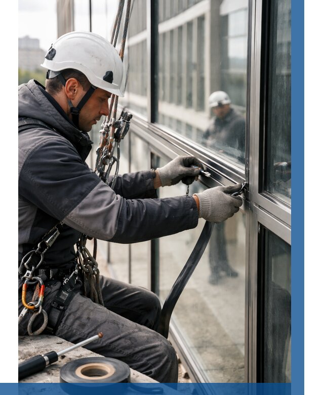 Ремонт витражных конструкций в Химках от 3628 р. | ВЫСОТНИК-Хмк