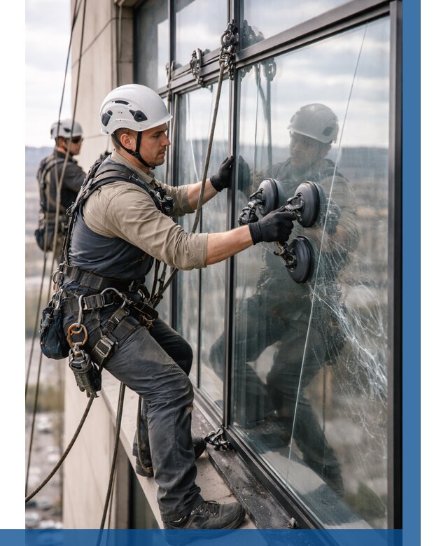 Замена стекла в витраже в Химках под ключ от 8812 р. | ВЫСОТНИК-Хмк