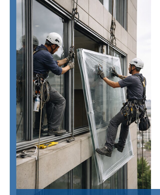 Профессиональная замена стекла в витраже в Химках с гарантией