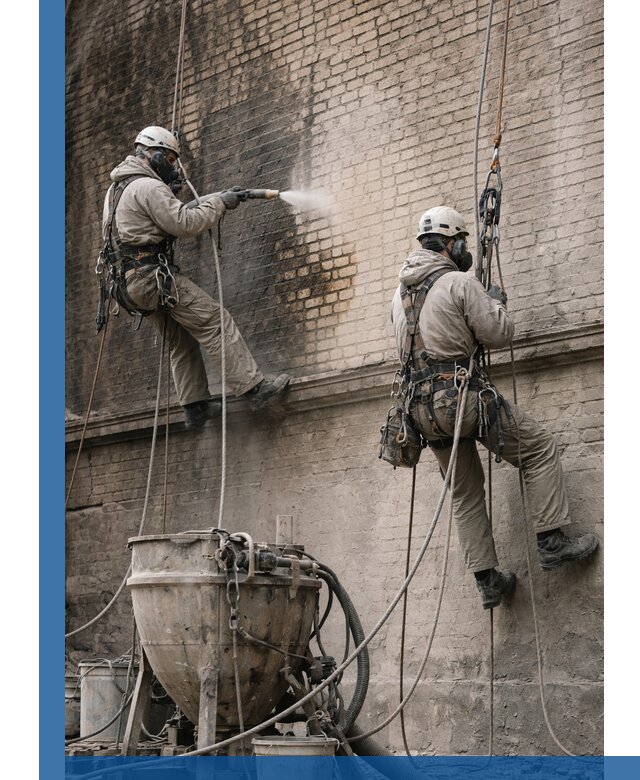 Пескоструйная очистка фасадов в Химках профессионально