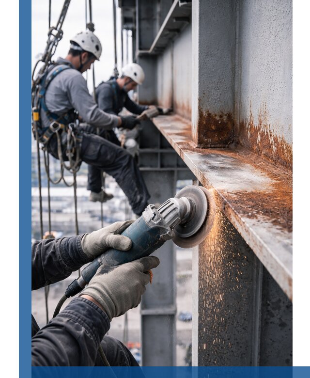 Зачистка металла от ржавчины и подготовка поверхностей в Химках