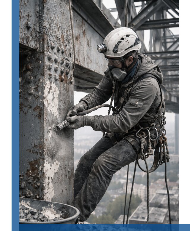 Удаление старой краски с металлических конструкций в Химках