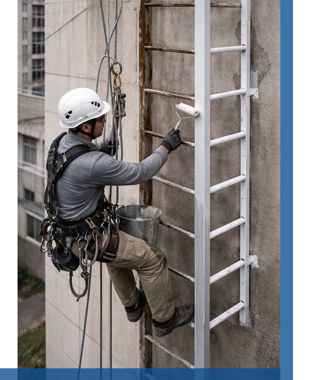 Покраска пожарных лестниц в Химках от 4665 р. | ВЫСОТНИК-Хмк