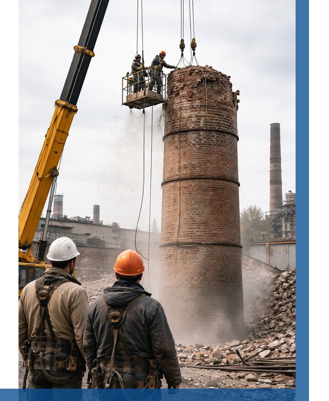 Демонтаж дымовой трубы в Химках от 93303 р. | ВЫСОТНИК-Хмк, смета