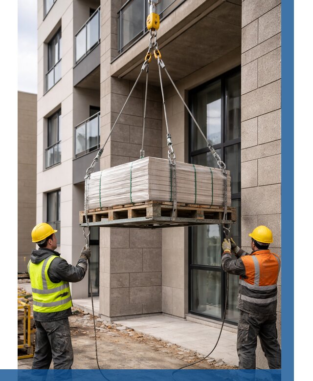 Подъем керамогранита на этаж в Химках от 3628 р. | ВЫСОТНИК-Хмк