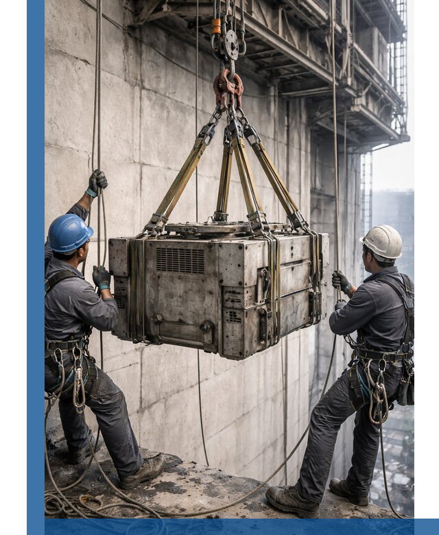 Такелажные работы на высоте, подъем и монтаж грузов в Химках