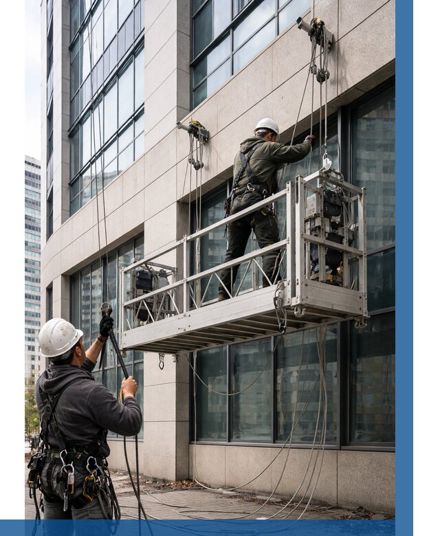 Монтаж и подъем фасадной люльки в Химках от 12440 р. | ВЫСОТНИК-Хмк