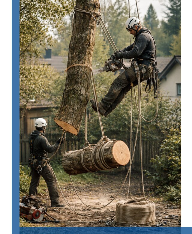 Валка деревьев частями в Химках, безопасно и аккуратно