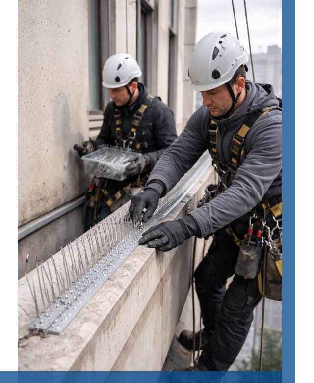 Установка шипов от птиц в Химках от 881 р. | ВЫСОТНИК-Хмк